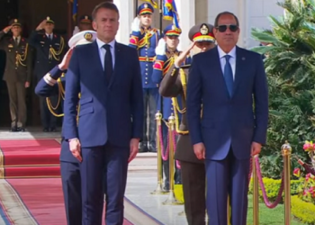 الرئيس السيسى يستقبل نظيره الفرنسى إيمانويل ماكرون بقصر الاتحادية