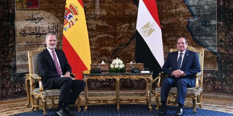 استقبال رسمى لملك إسبانيا وزوجته بالقاهرة