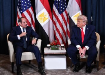 الرئيس السيسي يلتقى ترامب غلى هامش مشاركته فى منتدى دافوس