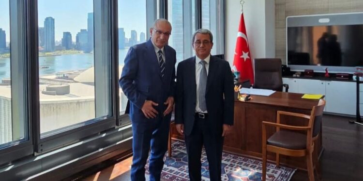 سفير تركيا بالقاهرة يزور الممثل الدائم بالأمم المتحدة في نيويورك لبحث سبل تعزيز التنسيق الدبلوماسي
