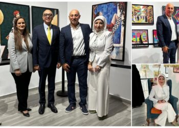 القنصل العام المصري بجدة أحمد عبد المجيد يفتتح معرض «سيلكا» للمعمارية شيرين قيشاوي في جدة